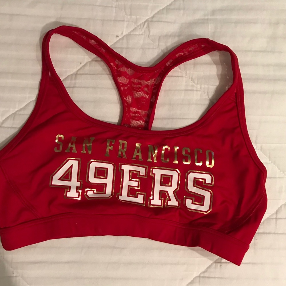 49ers sports bra PINK VS